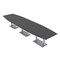 Skutchi Designs 45 in W, 165.75 in L, 29 in H, Engineered Wood Top, Grey HAR-BOT-46x168-DOU-ASIANNIGHT - alternate 1